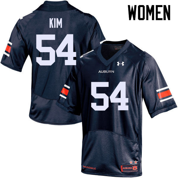 Auburn Tigers Women's Kaleb Kim #54 Navy Under Armour Stitched College NCAA Authentic Football Jersey XYX3774SL